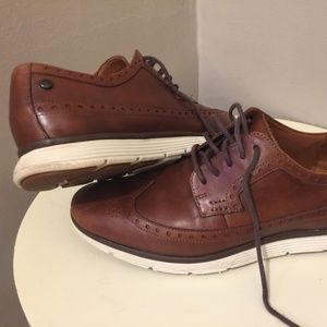 Timberland Wingtip Brown Leather Men's 10 (K347)